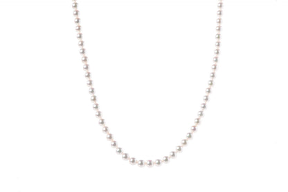 Mikimoto Sterling Silver Akoya Pearl 6mm Strand Necklace 1 of 5