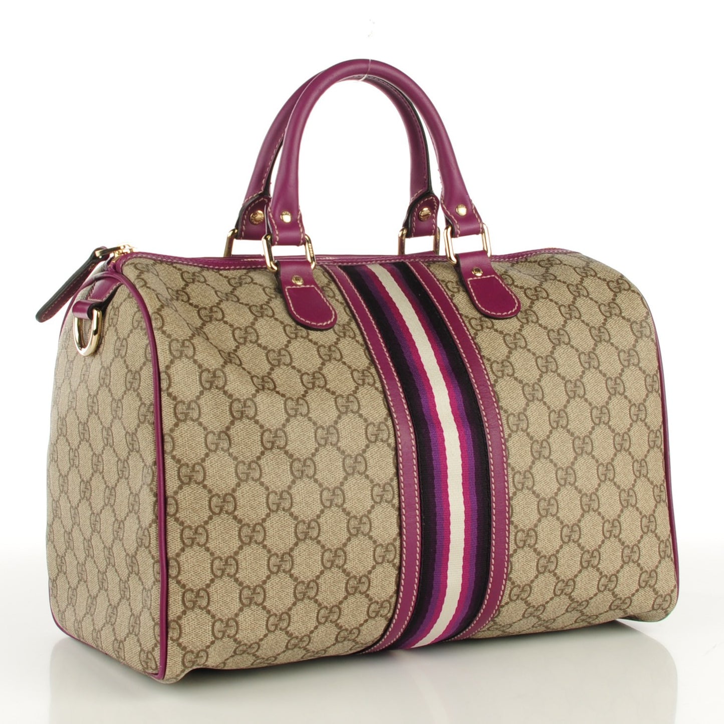 GG Plus Monogram Web Medium Joy Boston Purple