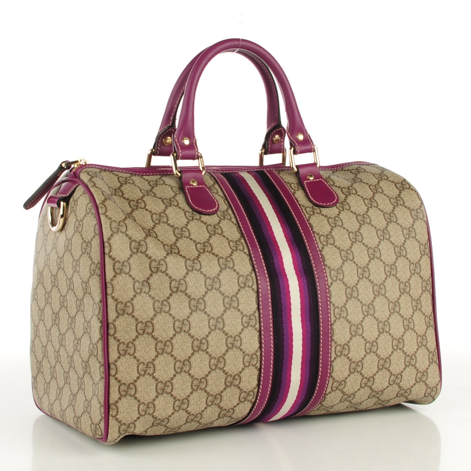 Gucci GG Plus Monogram Web Medium Joy Boston Purple 3 of 8