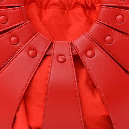 Bottega Veneta French Calfskin Shell Bag Chili Tomato 7 of 9