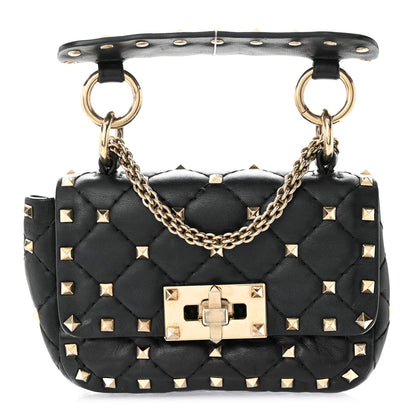 Valentino Garavani Nappa Micro Rockstud Spike Shoulder Bag Black 1 of 10