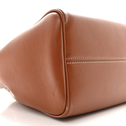 Celine Smooth Calfskin Cuir Small Triomphe Cabas Drawstring Tan 8 of 11