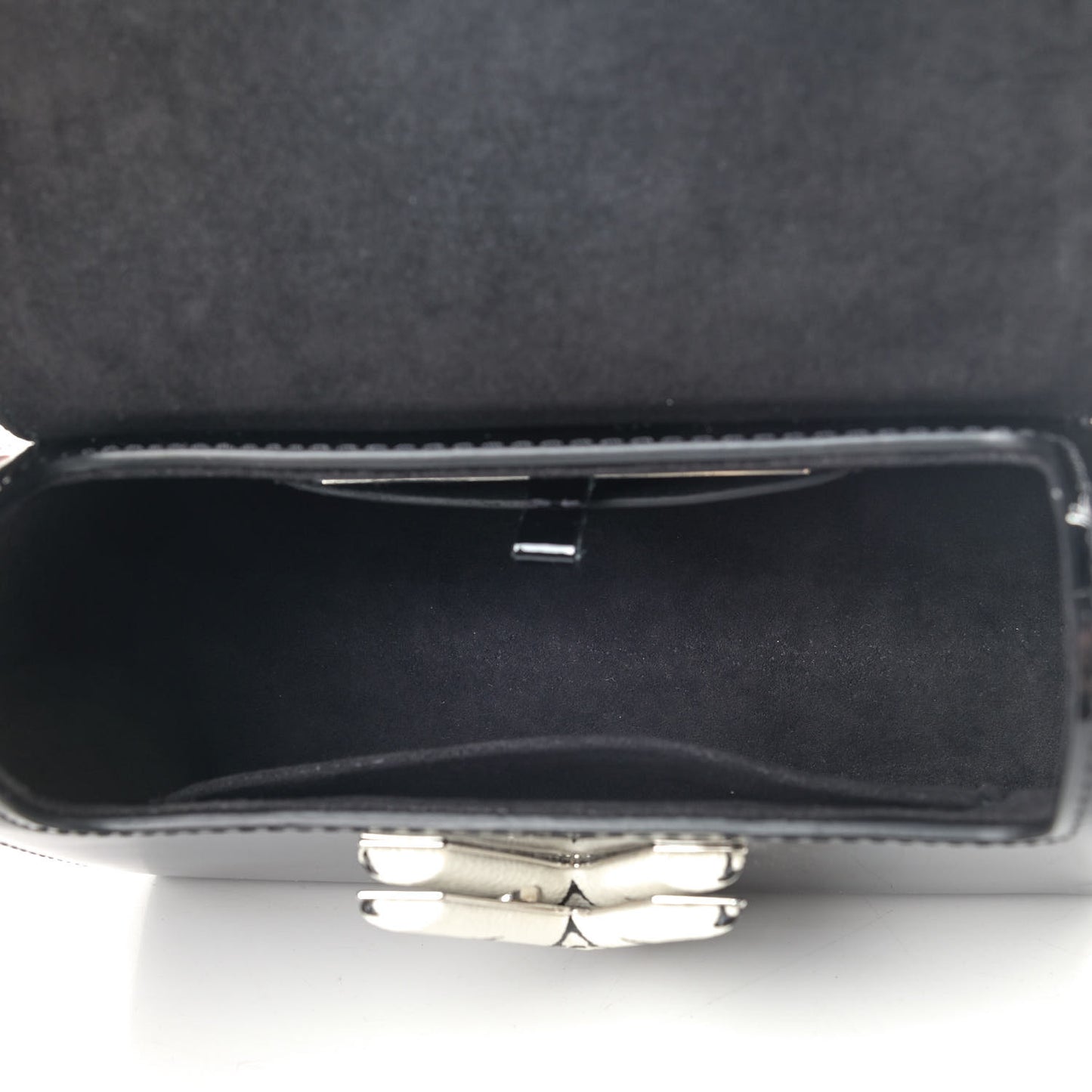 Patent Monogram Twist Shoulder Bag PM Black
