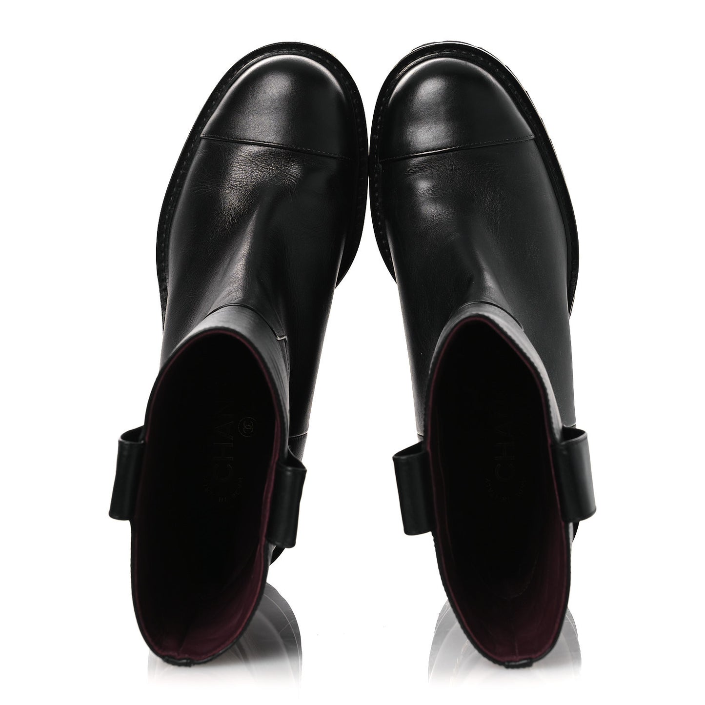 Calfskin CC Ankle Boots 37.5 Black