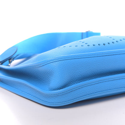 Hermes Taurillon Clemence Evelyne III PM Bleu Zanzibar 9 of 11
