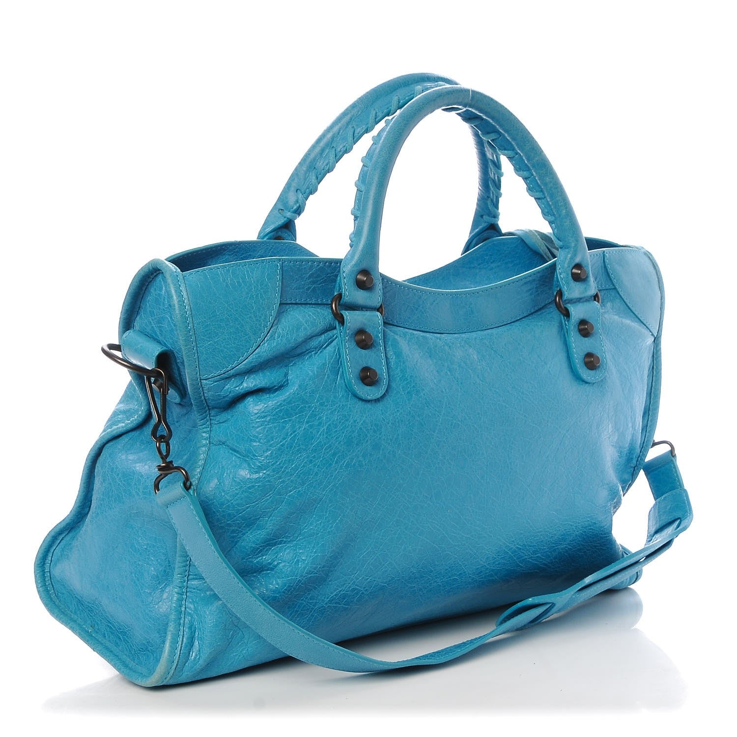 Balenciaga Agneau Classic Hardware City Bleu Paon 3 of 11
