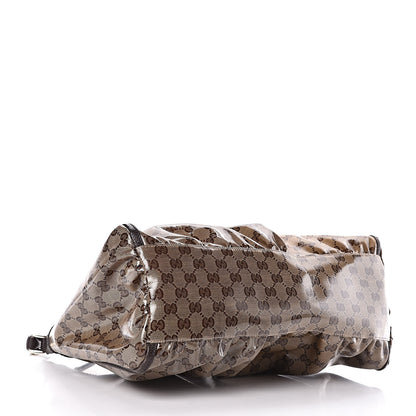 Gucci Crystal Monogram Large D Gold Hobo Dark Brown 4 of 10