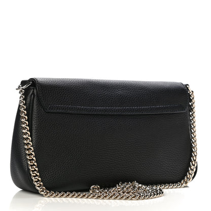 Gucci Pebbled Calfskin Medium Soho Flap Crossbody Black 3 of 12