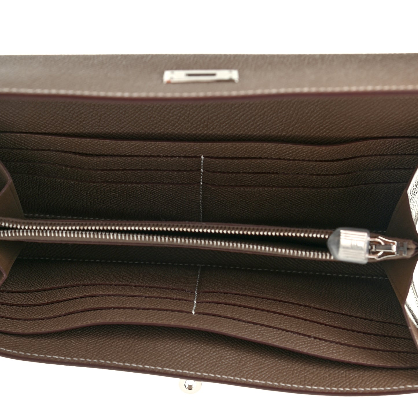 Epsom Kelly Longue Wallet Etoupe