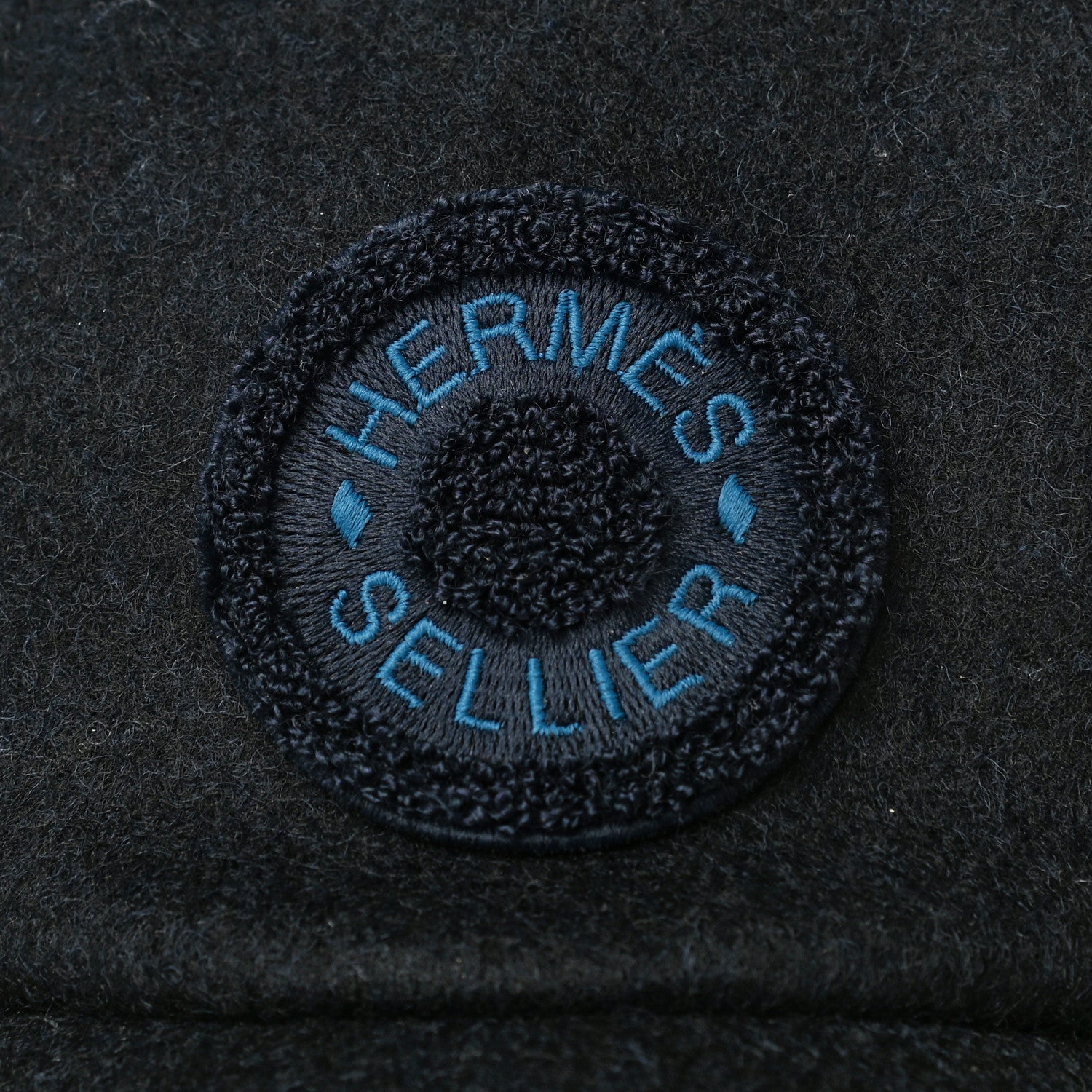 Hermes Wool Davis Varsity Cap 56 Marine 7 of 8