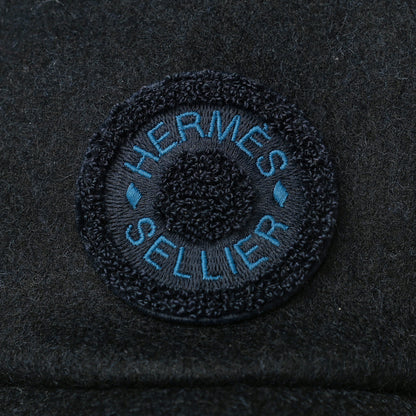 Hermes Wool Davis Varsity Cap 56 Marine 7 of 8