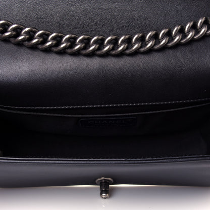 Chanel Calfskin Quilted Medium Boy Flap Black 4 of 12