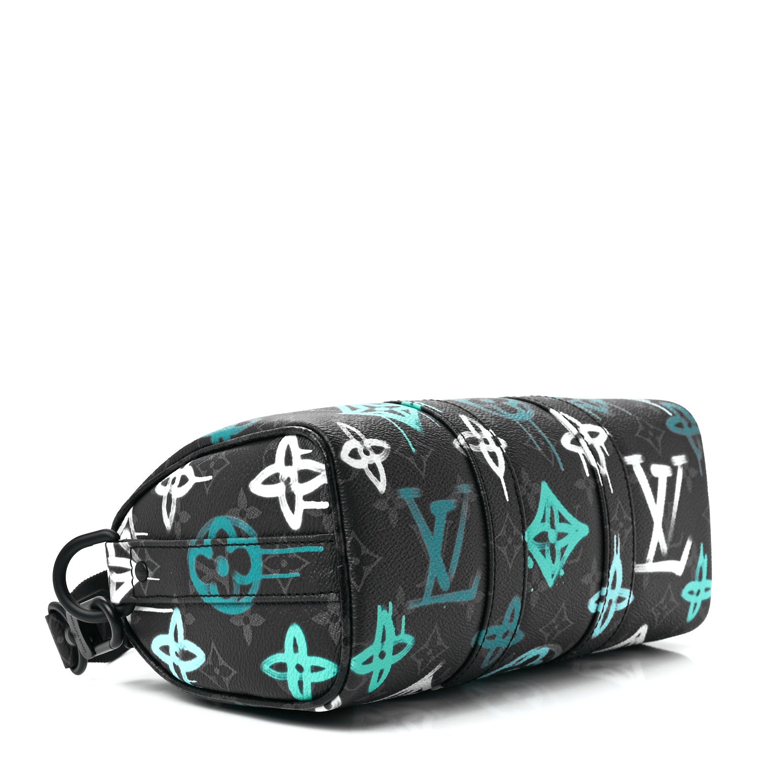Louis Vuitton Monogram Eclipse LV Graffiti Keepall Bandouliere 25 Green Lights 4 of 11
