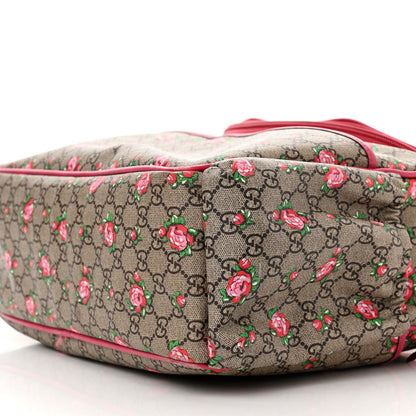 Gucci GG Supreme Monogram Rose Bud Diaper Bag Pink 10 of 22
