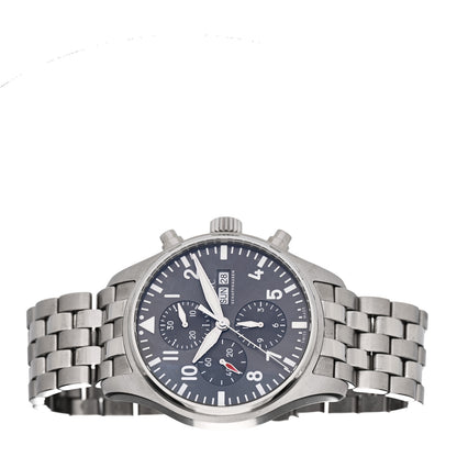 IWC Stainless Steel 43mm Pilot Spitfire Chronograph Automatic Watch Slate IW377719 2 of 5