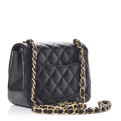 Chanel Lambskin Quilted Mini Square Flap Black 3 of 10