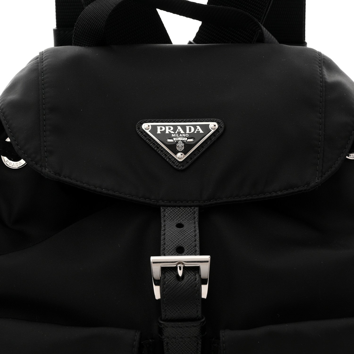 Prada Tessuto Nylon Saffiano Small Backpack Black 8 of 10