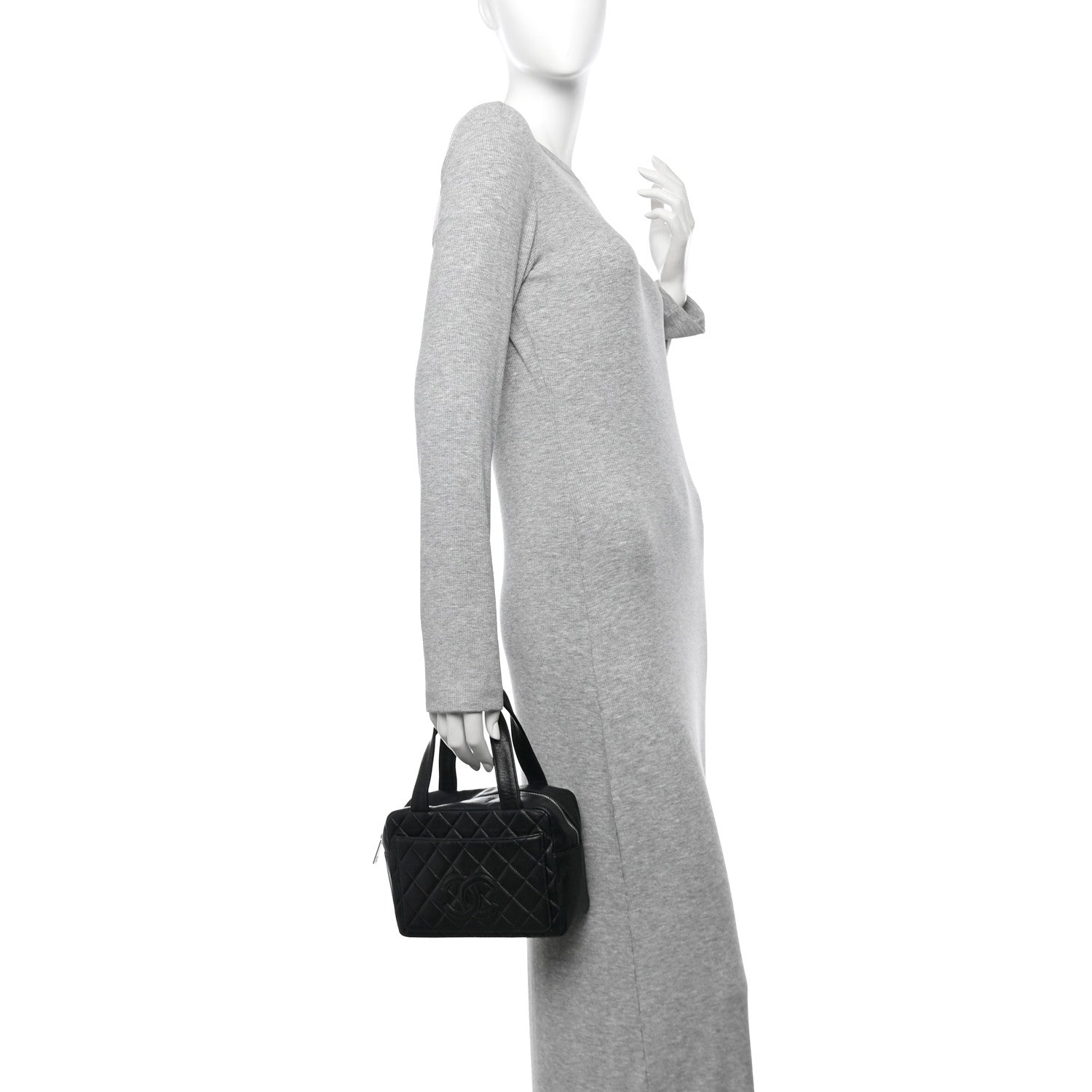 Chanel Lambskin Quilted CC Pocket Tote Black 2 of 14