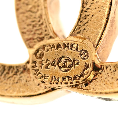 Chanel Metal Quilted CC Earrings Gold 4 of 4
