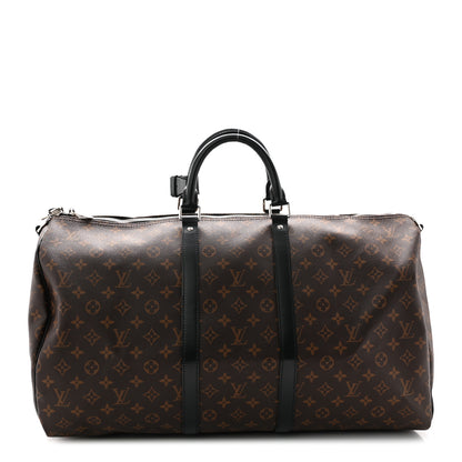 Louis Vuitton Monogram Macassar Keepall Bandouliere 55 1 of 9