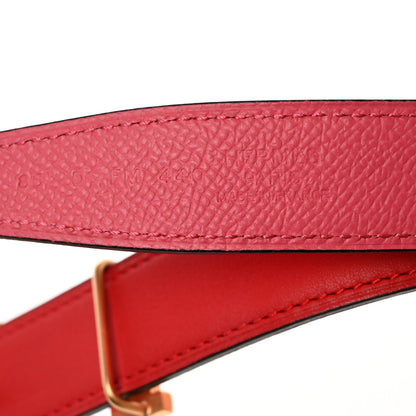 Hermes Swift Epsom 24mm Mini Constance H Belt 85 34 Rouge De Coeur Rose Azalee 4 of 8