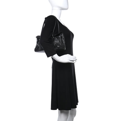 Prada Royal Calf Easy Foldover Pushlock Satchel Black 2 of 9