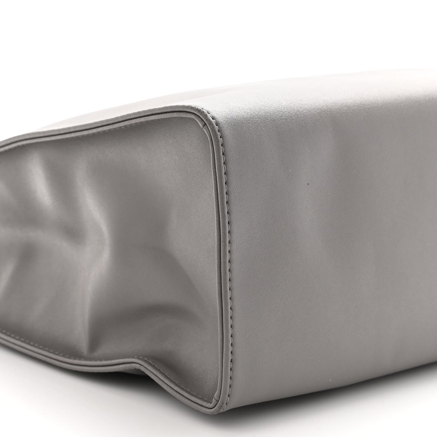 Vegan Leather Medium Shopping Bag Grey