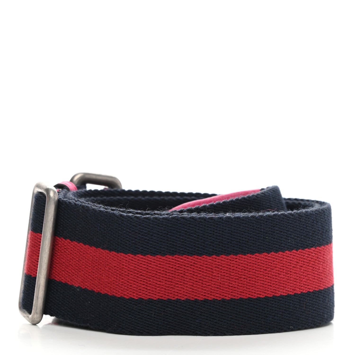 Gucci Canvas Web Shoulder Strap Navy Red Pink 2 of 4
