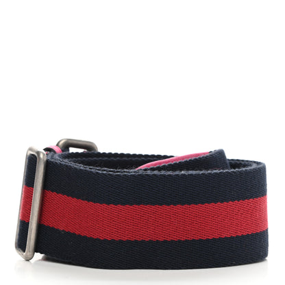 Gucci Canvas Web Shoulder Strap Navy Red Pink 2 of 4