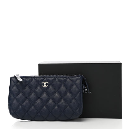 Chanel Caviar Quilted Small Pouch Navy 8 of 8