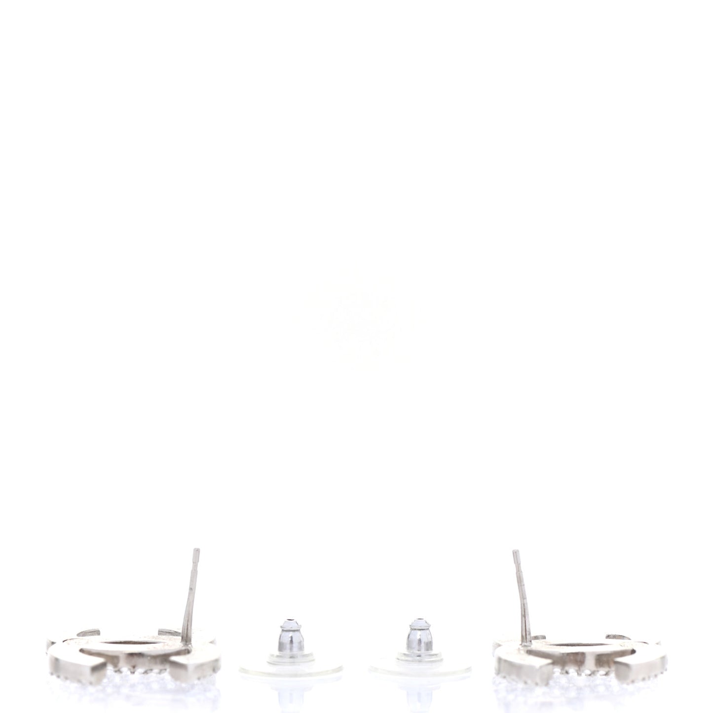 Crystal Timeless CC Earrings Silver