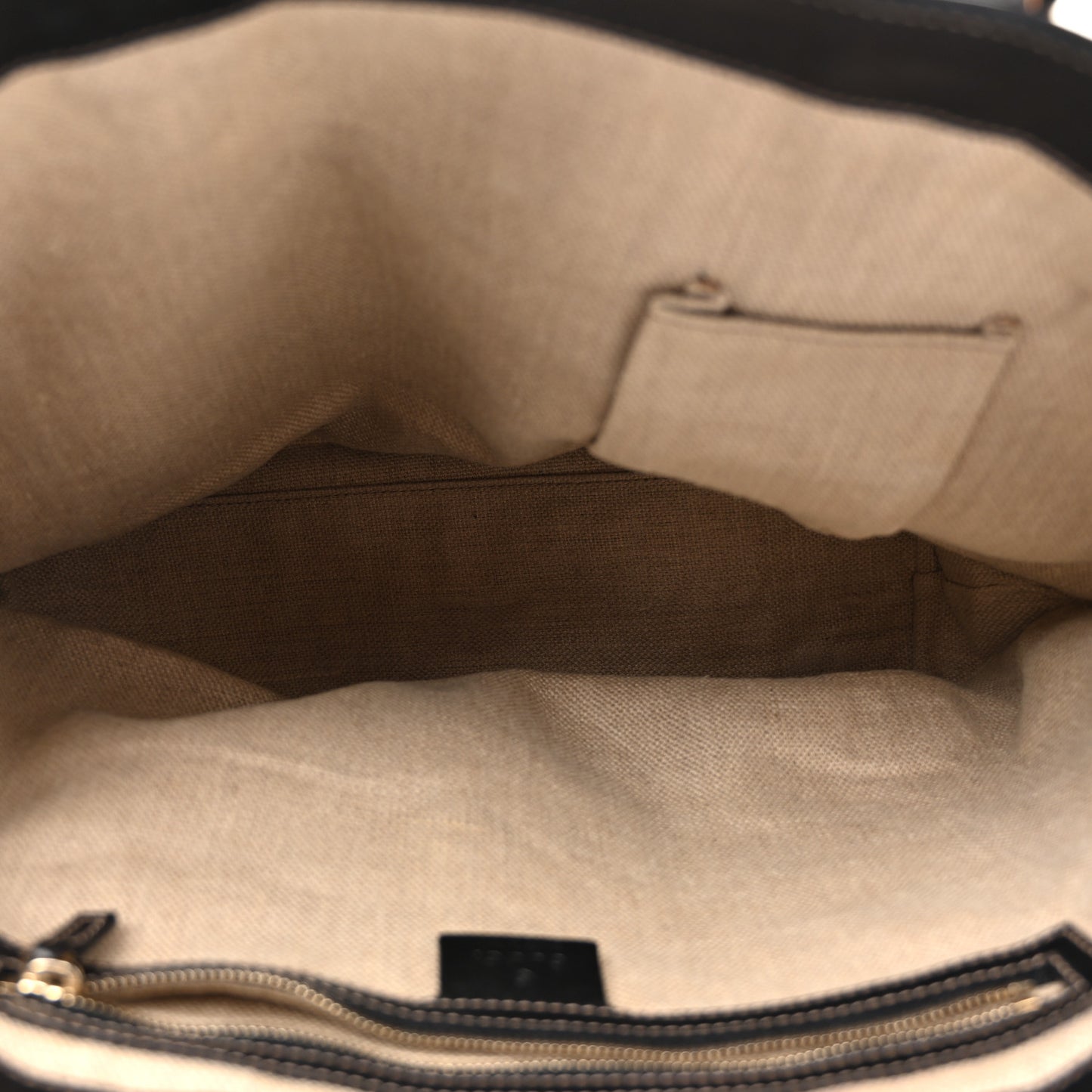 Calfskin Canvas Tote Black White