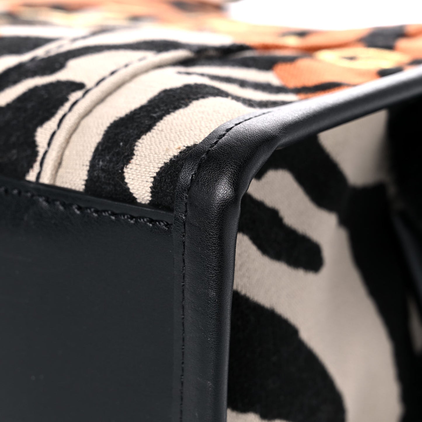 Cotton Canvas Zebra Tiger Print Mini The Traveler Tote Bag