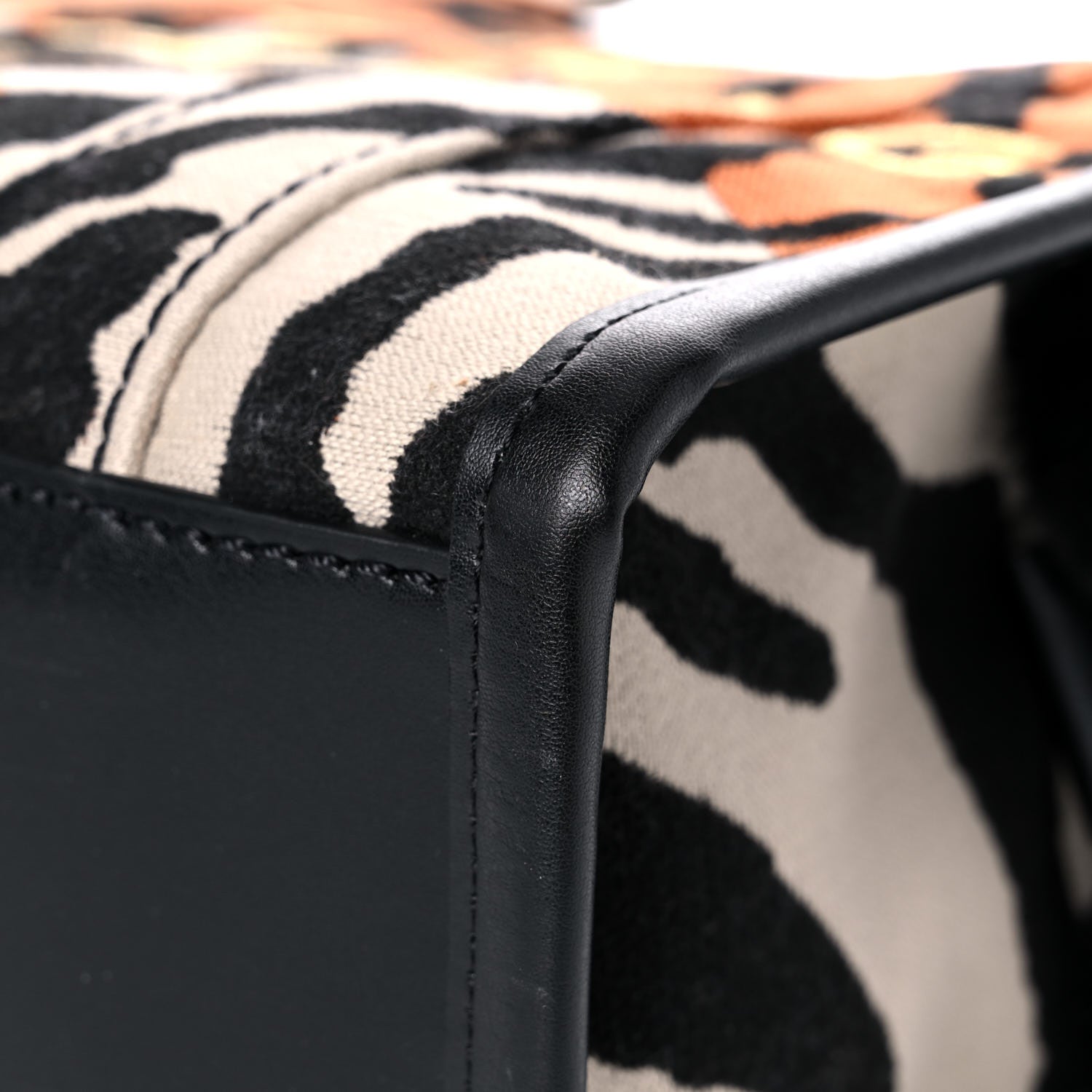 Marc Jacobs Cotton Canvas Zebra Tiger Print Mini The Traveler Tote Bag 9 of 12