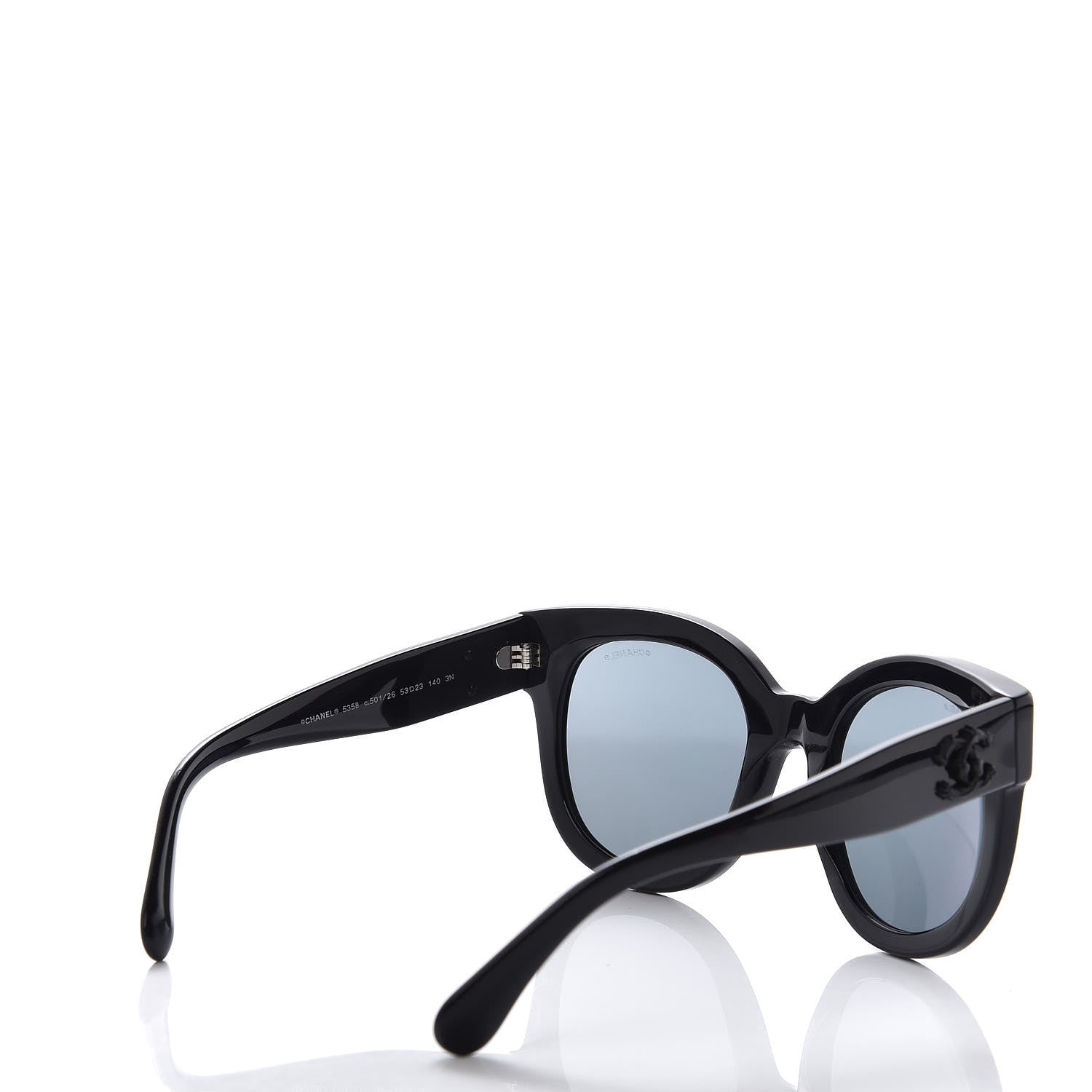 Chanel Acetate Butterfly Signature CC Sunglasses 5358 Black 4 of 7