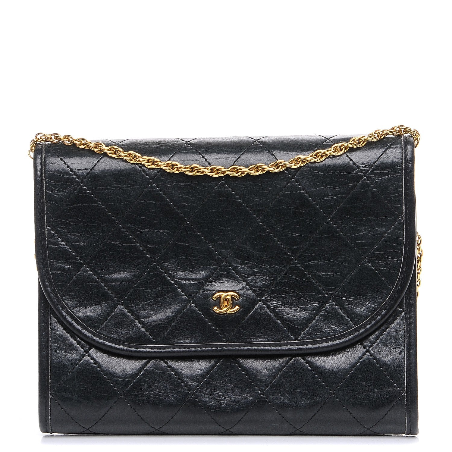 Chanel Lambskin Quilted Small Single Flap Black 1 of 8