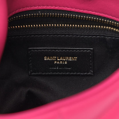 Saint Laurent Lambskin Quilted Toy Loulou Puffer Monogram Chain Satchel Bubblegum 6 of 14