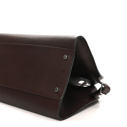 The Row Polished Saddle Calfskin EW Margaux Chestnut 10 of 10