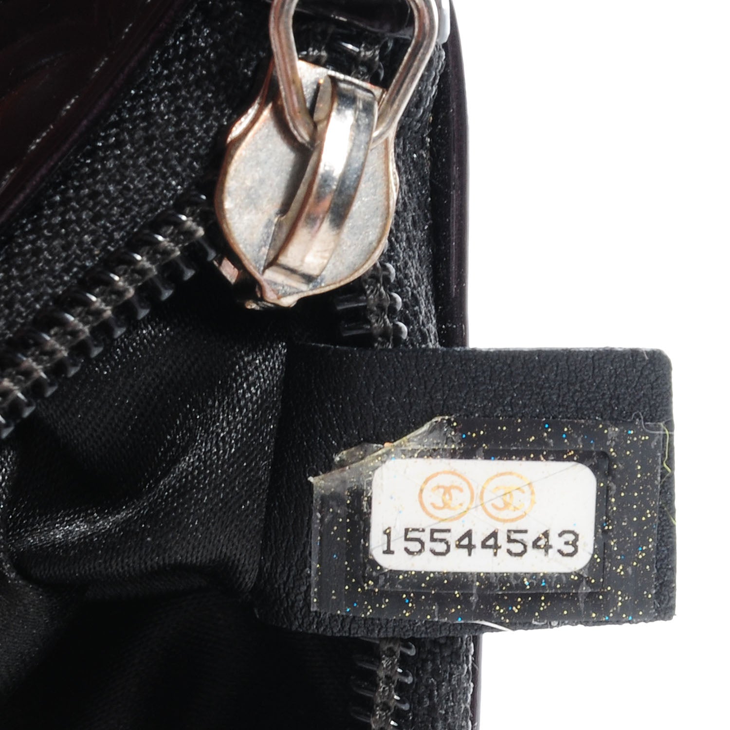 Chanel Patent Leather Camellia Embossed Key Holder Case Black 8 of 8