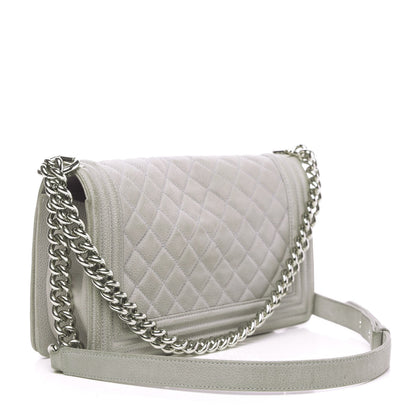 Chanel Iridescent Caviar Quilted Medium Boy Flap Grey 3 of 18