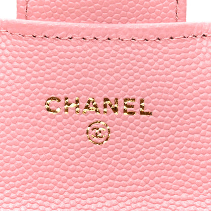 Chanel Caviar Quilted Flap Card Holder Wallet Pink 6 of 9