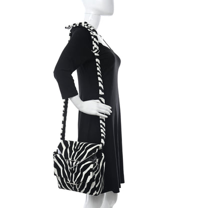 Bottega Veneta Tufted Zebra Clip Bag Black White 2 of 11