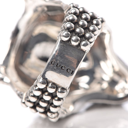 Gucci Sterling Silver Anger Forest Wolf Head Ring 54 6.75 6 of 10