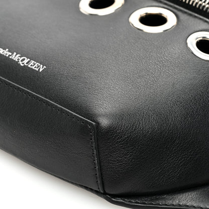 Alexander McQueen Calfskin Biker Embellished Belt Bag Black 9 of 9