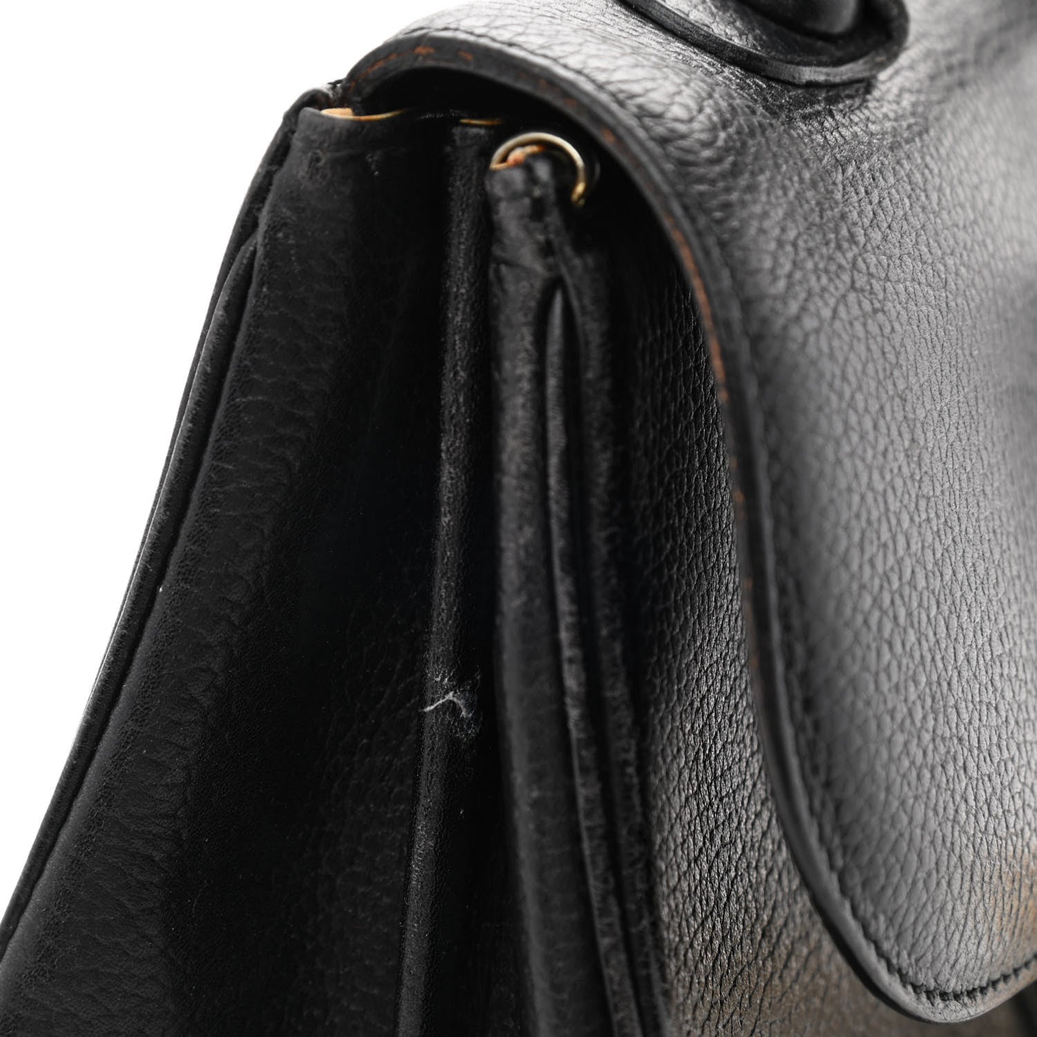Delvaux Crispy Calfskin MM Brillant Satchel Black 18 of 19