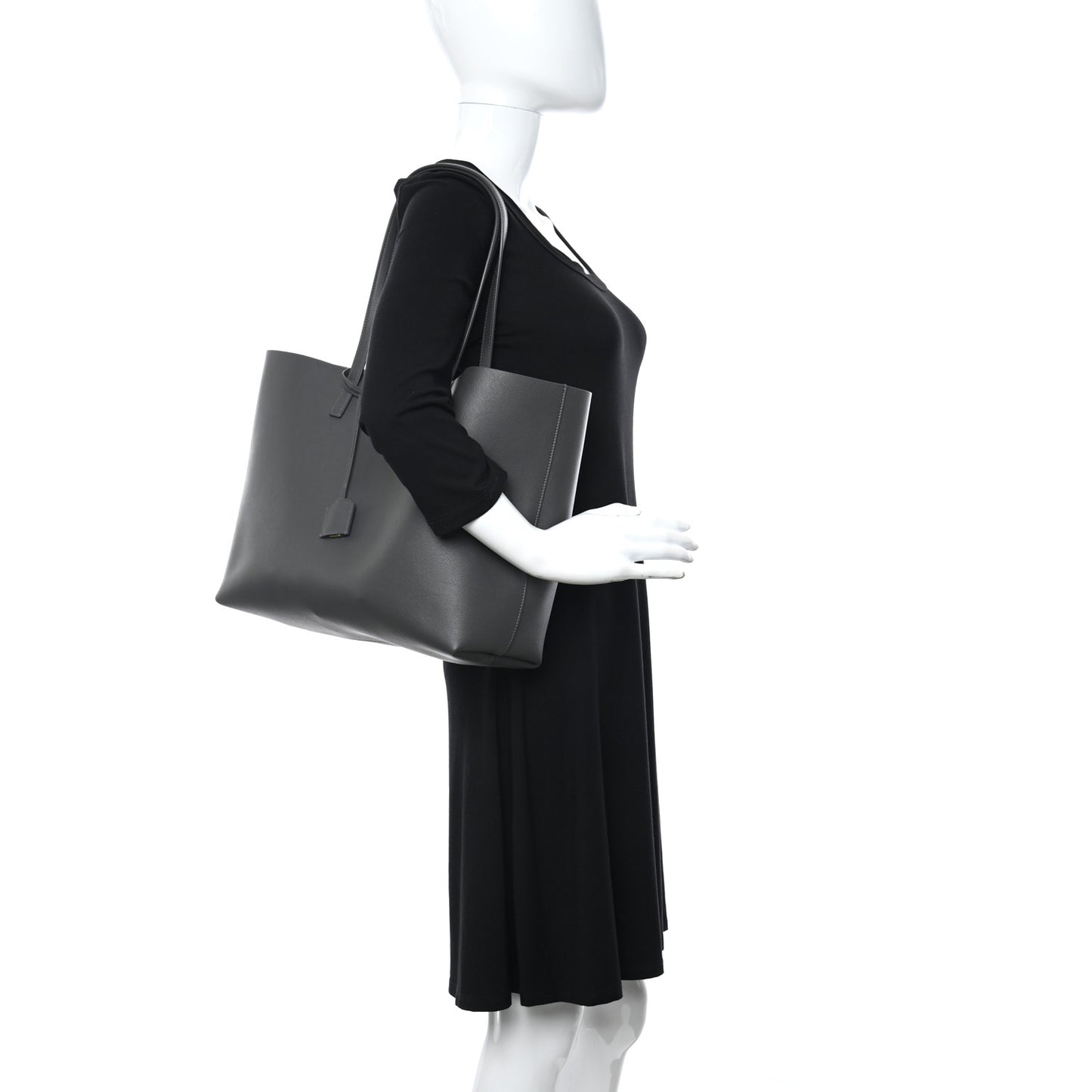 Calfskin Large Shopping Tote Storm