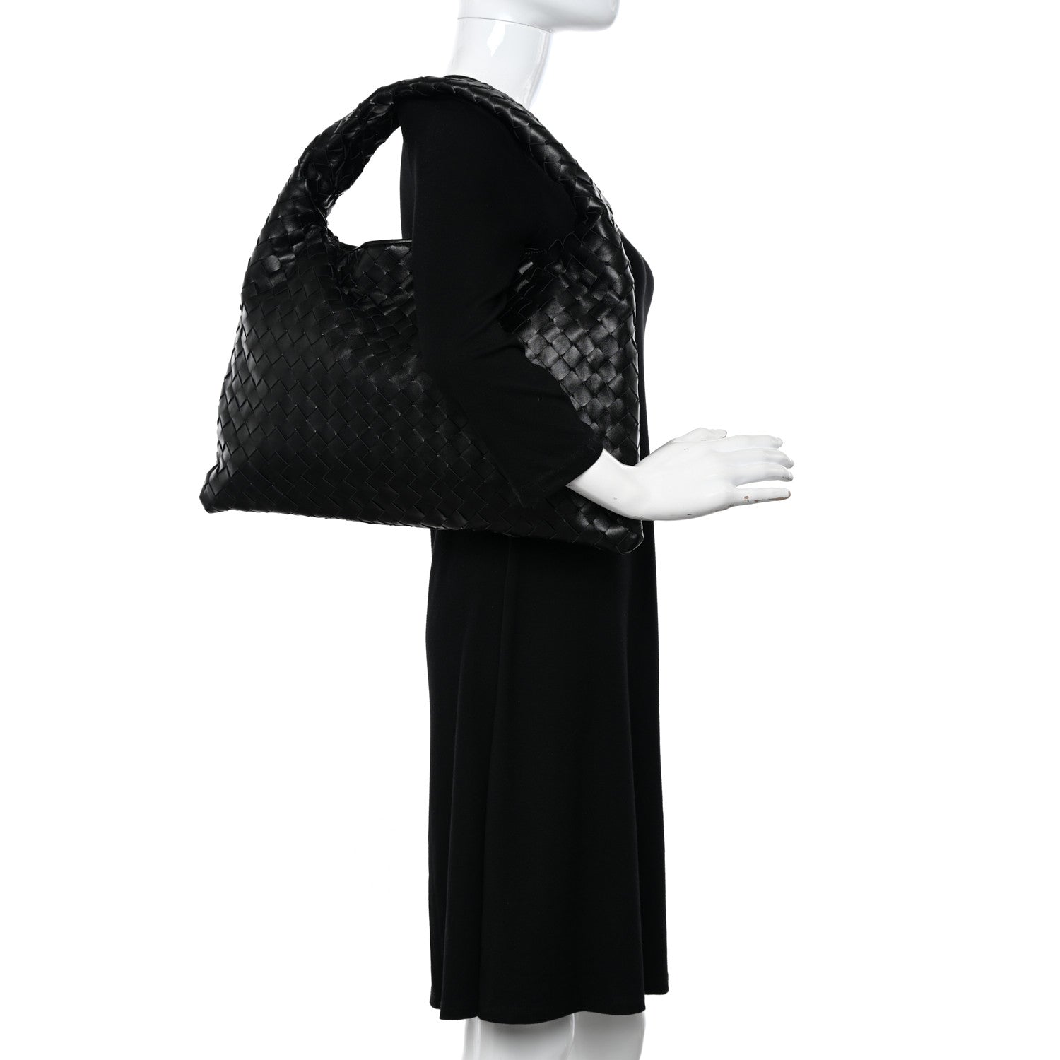 Bottega Veneta Calfskin Intrecciato Small Hop Black 2 of 10