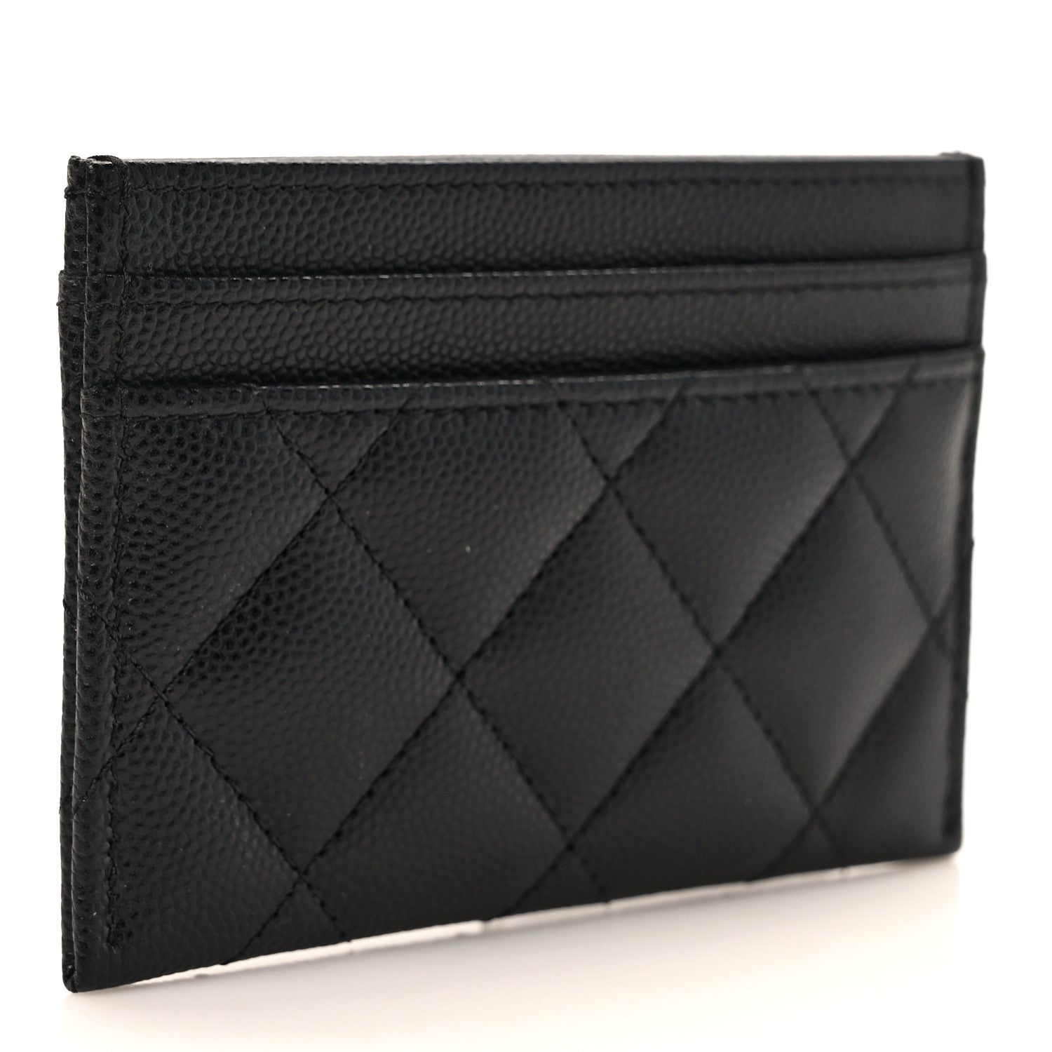 Chanel Caviar Quilted Crystal Card Holder Black 3 of 8