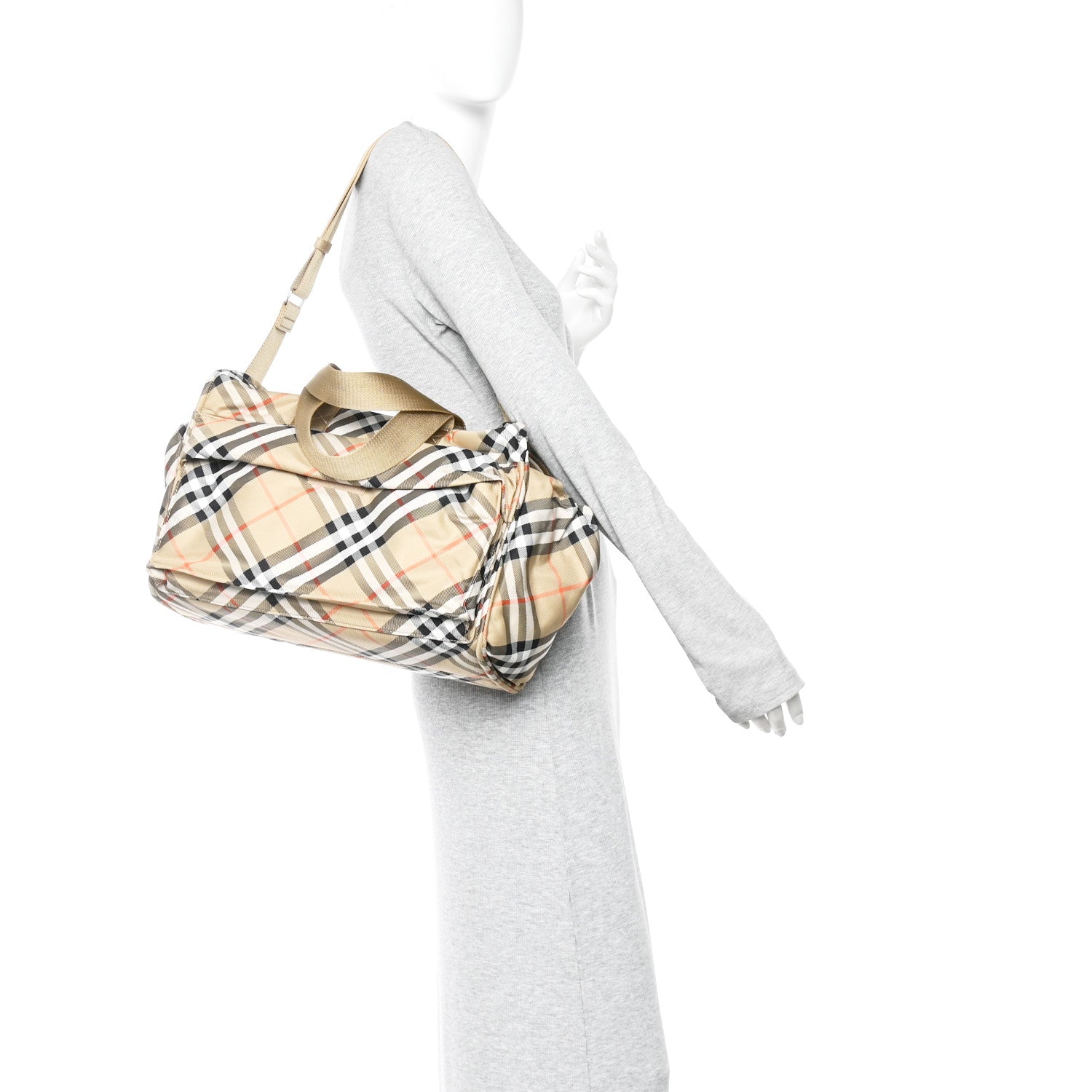 Burberry Nova Check Tote Diaper Bag Sand Beige 2 of 9