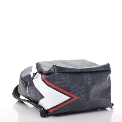 Louis Vuitton Damier Cobalt Latitude America's Cup Apollo Backpack Red 4 of 8
